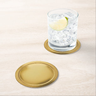 Dessous-de-verre Rond En Papier Sceau de feuille d'or 3D Médaille d'excellence élé