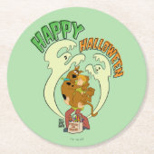 Dessous-de-verre Rond En Papier Scooby-Doo | Bonne Halloween (Devant)
