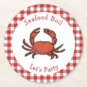 Dessous-de-verre Rond En Papier Seafood Boy Party (Devant)