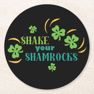 Dessous-de-verre Rond En Papier Secouer vos Shamrocks