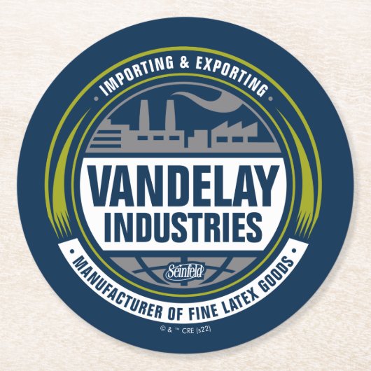 Dessous-de-verre Rond En Papier Seinfeld | Logo de Vandelay Industries (Devant)