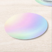 Dessous-de-verre Rond En Papier  Sensory Friendly Pastel Gradient (Incliné)