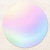 Dessous-de-verre Rond En Papier  Sensory Friendly Pastel Gradient (Devant)