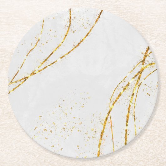 Dessous-de-verre Rond En Papier Serviettes (Devant)