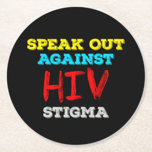 Dessous-de-verre Rond En Papier S'exprimer contre la stigmatisation du VIH - Sensi