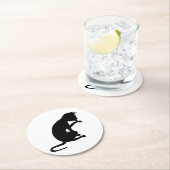 Dessous-de-verre Rond En Papier Shadow cat (En situation)