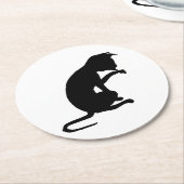 Dessous-de-verre Rond En Papier Shadow cat (Incliné)