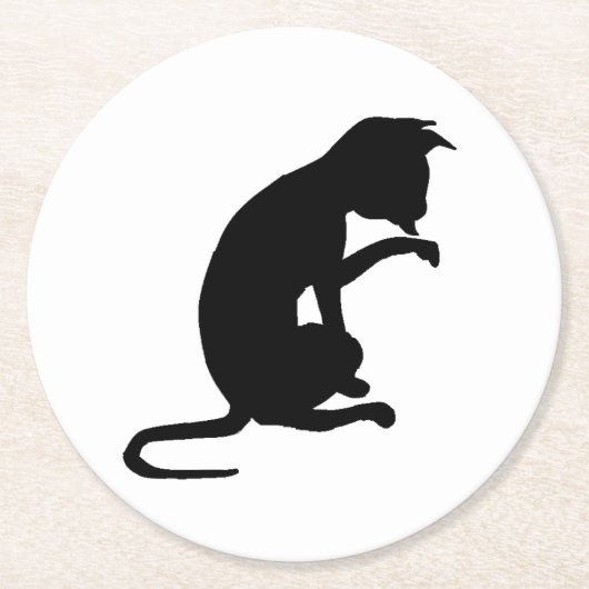 Dessous-de-verre Rond En Papier Shadow cat (Devant)