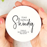 Dessous-de-verre Rond En Papier Simple Moderne Neutral Minuscule Humain Shindig<br><div class="desc">Fêtez votre petit avec notre petit dessous de verre en papier rond, neutre et simple, avec un design minimaliste noir et blanc moderne et joli. Avec son esthétique propre et d'inspiration boho, l'atmosphère contemporaine et neutre pour le genre est parfaite pour accueillir un bébé garçon ou une fille en toute...</div>