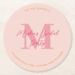 Dessous-de-verre Rond En Papier Sip Sip Hooray Dessous de verre rose initial<br><div class="desc">Conçu pour se coordonner avec notre collection Bold Type, ce dessous de verre moderne est doté d'un monogramme aux accents rose et fuchsia. Pour une personnalisation plus avancée de cette conception, par exemple la modification de la disposition, de la police ou de la taille du texte, cliquez sur le bouton...</div>