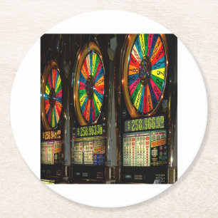Dessous-de-verre Rond En Papier SLOTS Las VEGAS