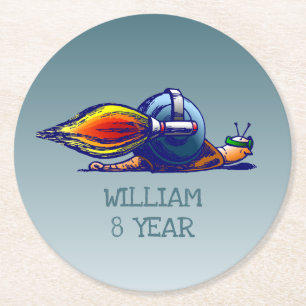 Dessous-de-verre Rond En Papier Snail de fusée