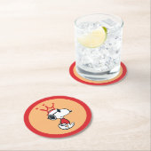 Dessous-de-verre Rond En Papier Snoopy - Joe Cool Crown (En situation)
