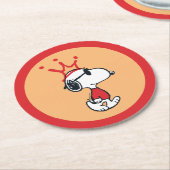 Dessous-de-verre Rond En Papier Snoopy - Joe Cool Crown (Incliné)
