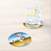 Dessous-de-verre Rond En Papier Soirée d'Halloween squelette (En situation)