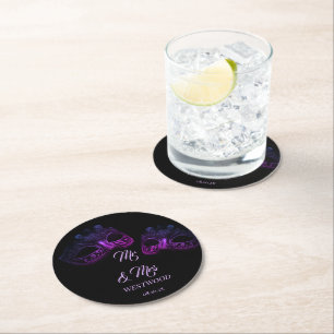 Dessous-de-verre Rond En Papier Soirée élégante