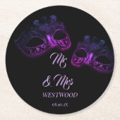 Dessous-de-verre Rond En Papier Soirée élégante (Devant)