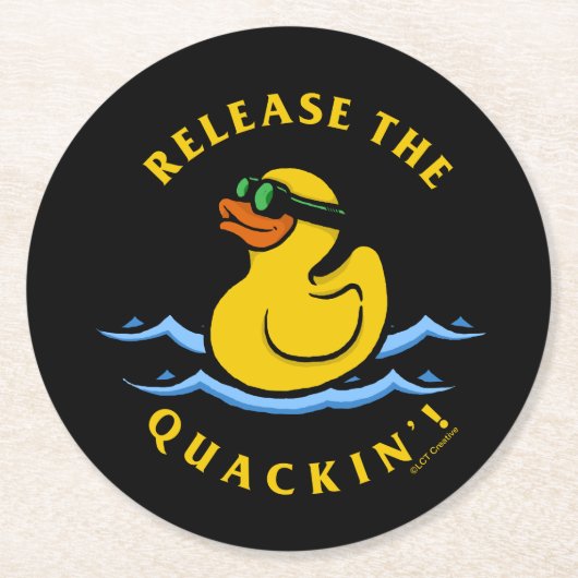 Dessous-de-verre Rond En Papier Sortir Le Quackin' (Devant)
