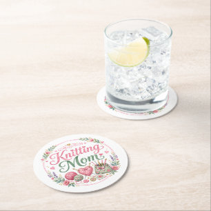 Dessous-de-verre Rond En Papier Sous-tasses en papier Tante à tricoter