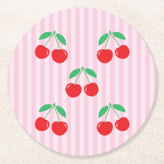 Dessous-de-verre Rond En Papier Sous-verres en papier Cerise