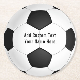 Dessous-de-verre Rond En Papier Sous-verres en papier de ballon de football person