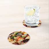 Dessous-de-verre Rond En Papier Souvenirs de Rome (En situation)