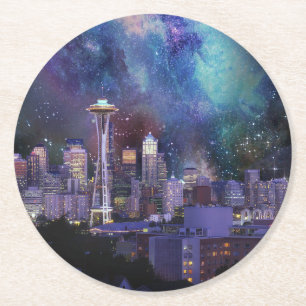 Dessous-de-verre Rond En Papier Spacey Seattle