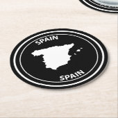 Dessous-de-verre Rond En Papier Spain (Incliné)