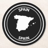 Dessous-de-verre Rond En Papier Spain (Devant)