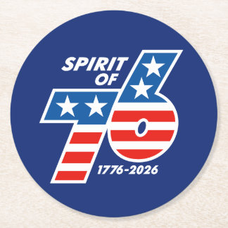 Dessous-de-verre Rond En Papier Spirit of 76 - America's 250th Birthday 1776-2026