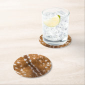 Dessous-de-verre Rond En Papier Spotted deer pour texture (En situation)