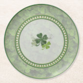 Dessous-de-verre Rond En Papier St. Patrick's Day Shamrock (Devant)
