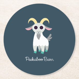 Dessous-de-verre Rond En Papier Stanley la chèvre