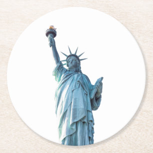 Dessous-de-verre Rond En Papier Statue de la liberté