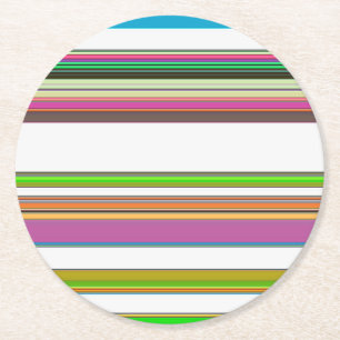 DESSOUS-DE-VERRE ROND EN PAPIER STRIPES