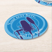 Dessous-de-verre Rond En Papier Studio microphone (Incliné)