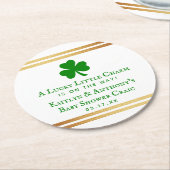 Dessous-de-verre Rond En Papier Stylish Gold (Incliné)