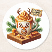 Dessous-de-verre Rond En Papier Sublimation de café du matin (Devant)