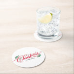 Dessous-de-verre Rond En Papier Succursales de Noël Joyeux Dessous de verre de Noë<br><div class="desc">Organisez une célébration élégante avec ce design moderne de Berry Berry Sweet. Visitez notre site Web à berryberrysweet.com pour obtenir des articles de papeterie et des cadeaux personnalisés.</div>