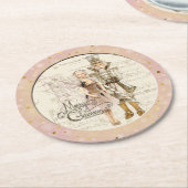 Dessous-de-verre Rond En Papier Suite Nutcracker-Ballerina & Nutcracker (Incliné)