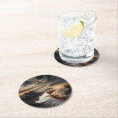 Dessous-de-verre Rond En Papier Sunset (En situation)