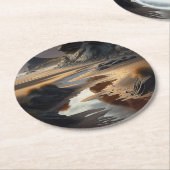 Dessous-de-verre Rond En Papier Sunset (Incliné)