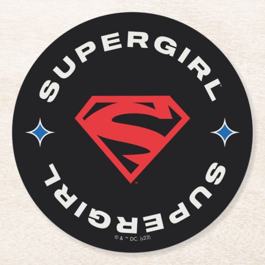 Dessous-de-verre Rond En Papier Supergirl Age of Heroes Circle S-Shield (Devant)