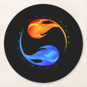 Dessous-de-verre Rond En Papier Symbole d'amour- (Devant)