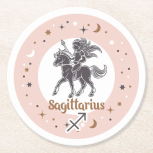 Dessous-de-verre Rond En Papier SYMBOLE Zodiaque Sagittaire