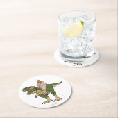 Dessous-de-verre Rond En Papier T-Rex de Jésus (En situation)