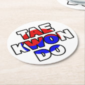 Dessous-de-verre Rond En Papier Taekwondo (Incliné)