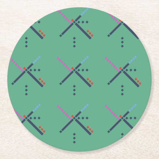 Dessous-de-verre Rond En Papier Tapis aéroport PDX (Devant)