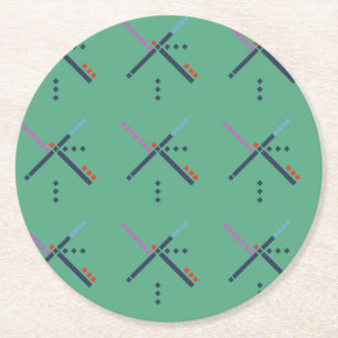 Dessous-de-verre Rond En Papier Tapis d'aéroport de PDX