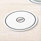 Dessous-de-verre Rond En Papier Tapis de lutte (Incliné)